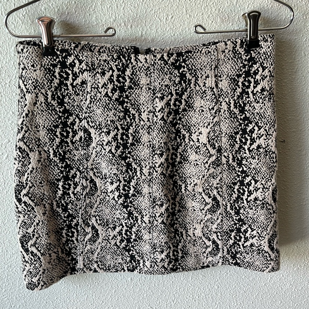 Free People Snake Print Jacquard Skirt